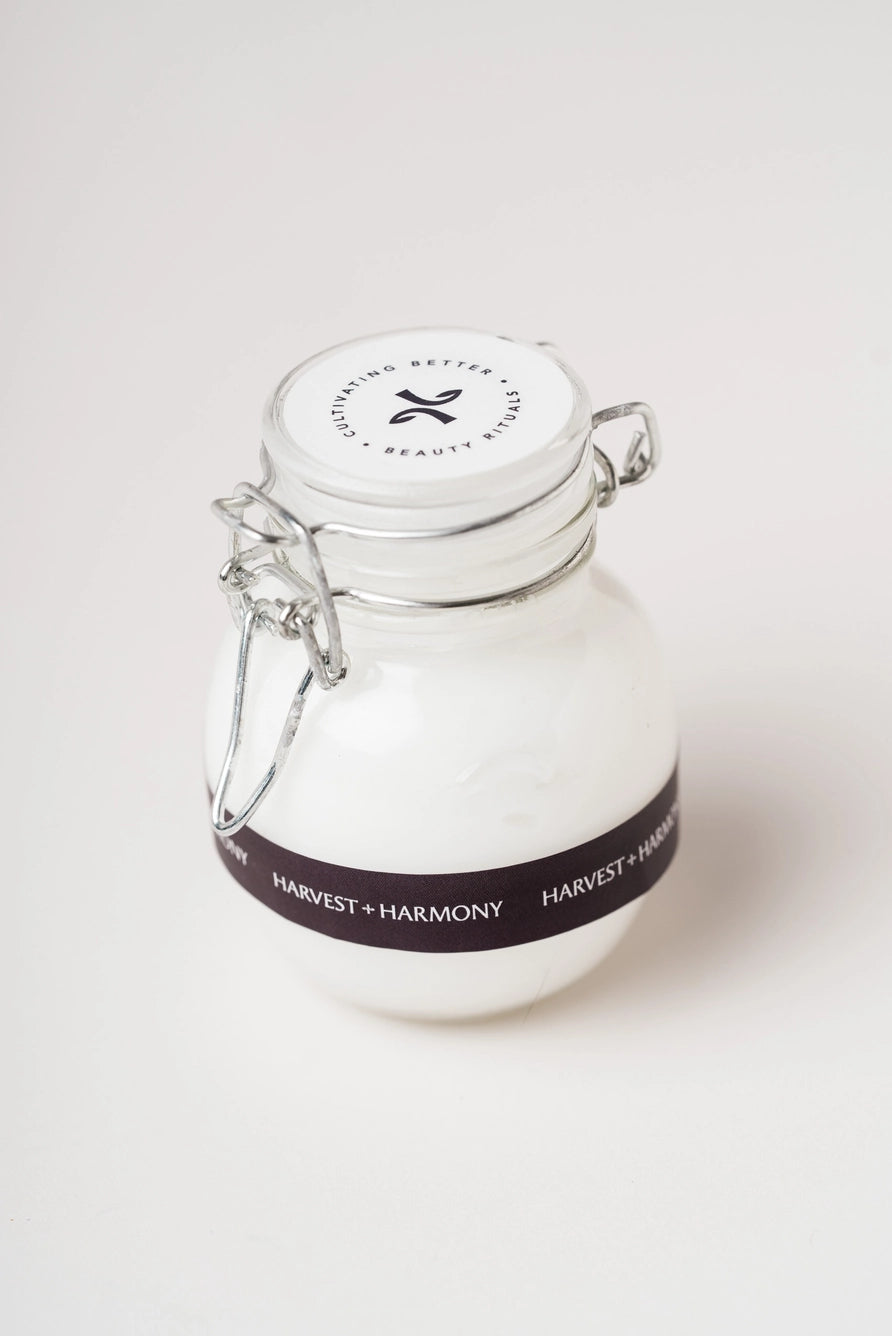 Harvest + Harmony Goat Milk + Honey Lotion, Glass Jar, 3 oz