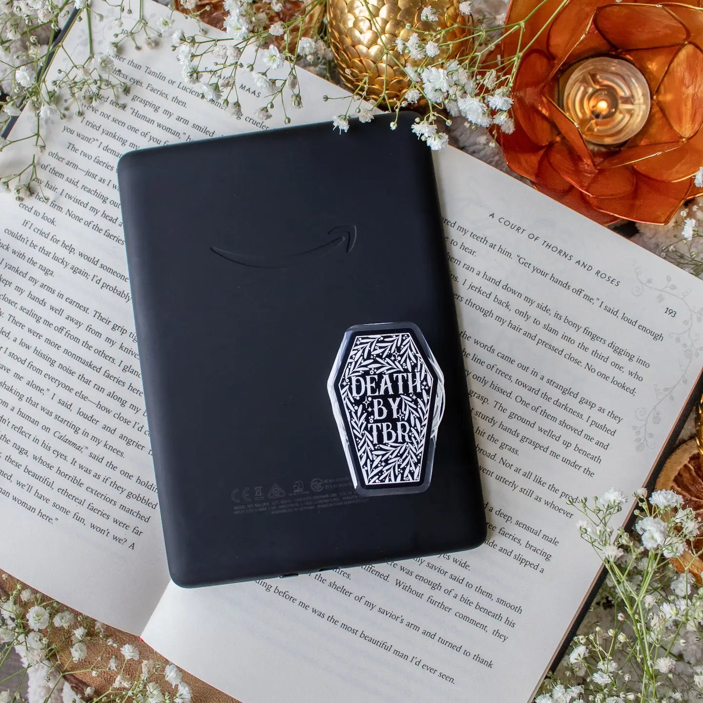 Death By Tbr Coffin Kindle / Phone Grip