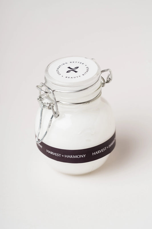 Harvest + Harmony Goat Milk + Honey Lotion, Glass Jar, 3 oz