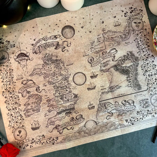 A Court of Thorns and Roses Prythian World Map