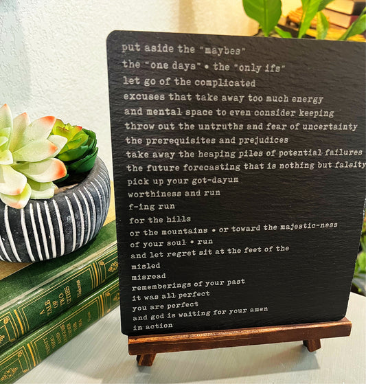 Engraved Slate I Original Poetry